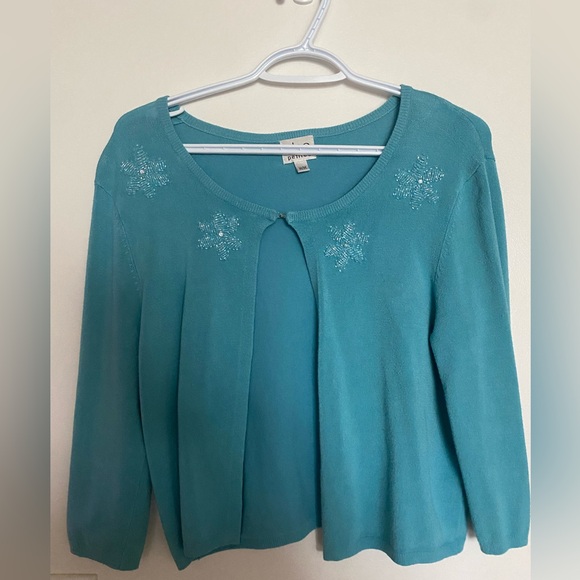 Blue beaded cardigan - Picture 1 of 3